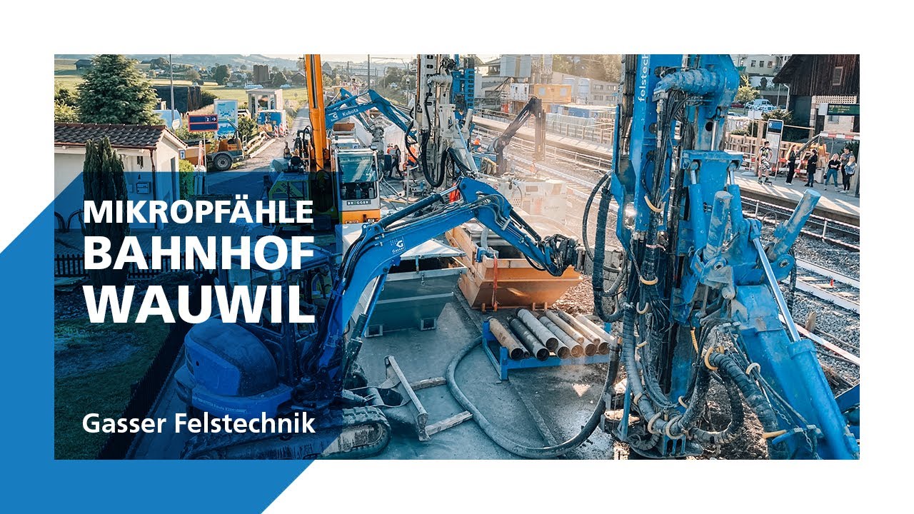 Mikropfähle Bahnhof Wauwil | Gasser Felstechnik