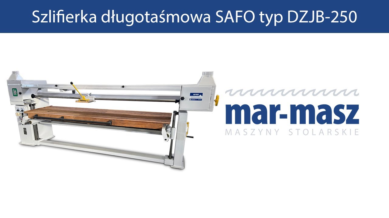 Szlifierka długotaśmowa SAFO typ DZJB-250 - Mar-Masz | Woodworking