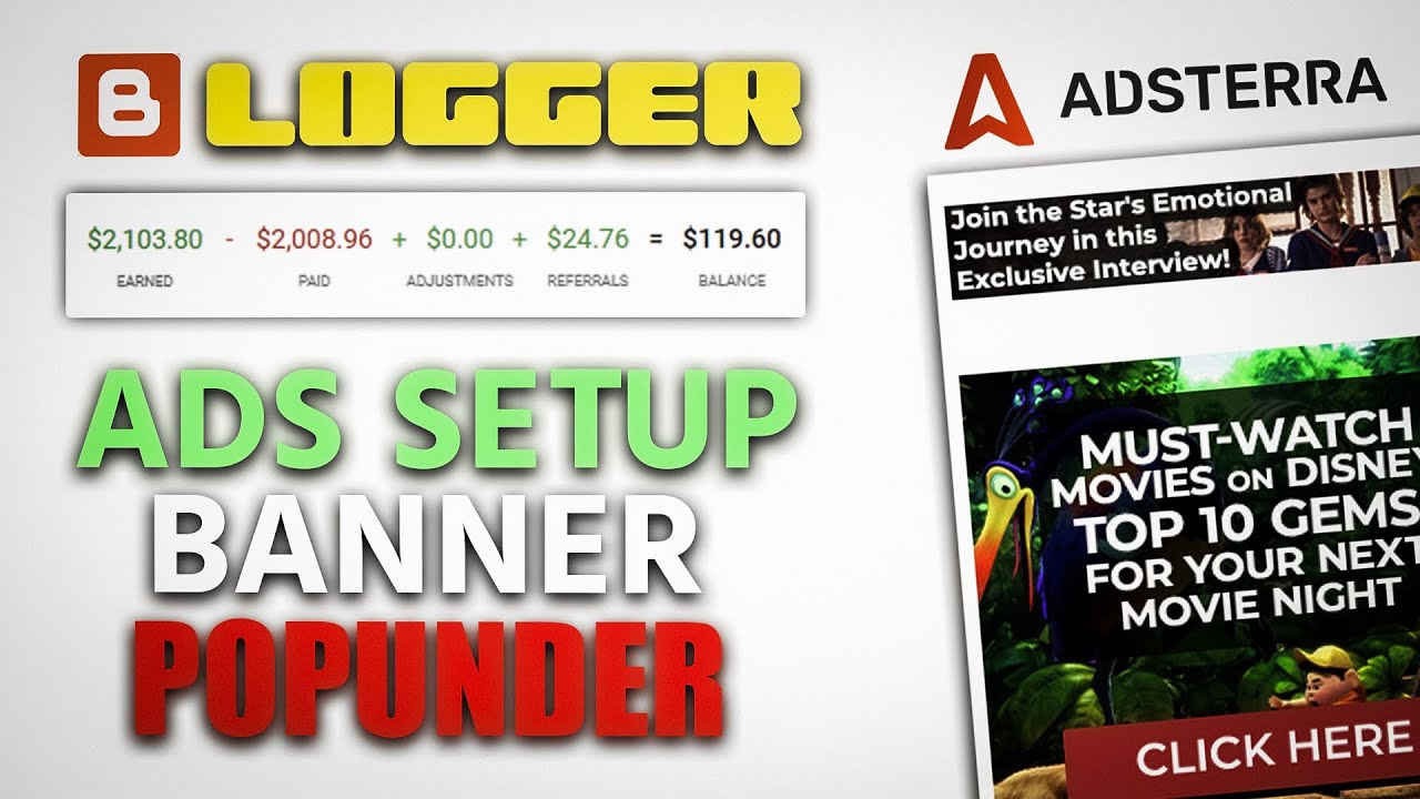 Adsterra Ads Setup in Blogger | Setup Banner, PopUnder Ads | Bangla