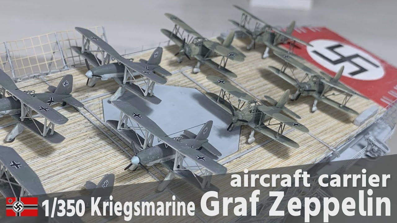 Авианосец ВМС Германии Graf Zeppelin Part 18 Самолет 1/350 модель корабля