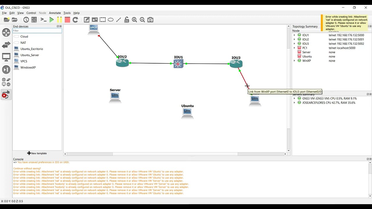 GNS3 trucos y tips para el uso de maquinas virtuales con VMware
