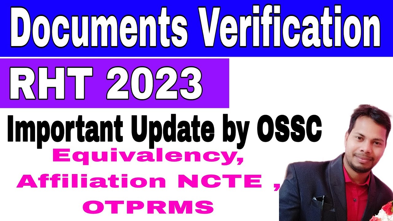 RHT Important Update Regarding Documents Verification 2023 