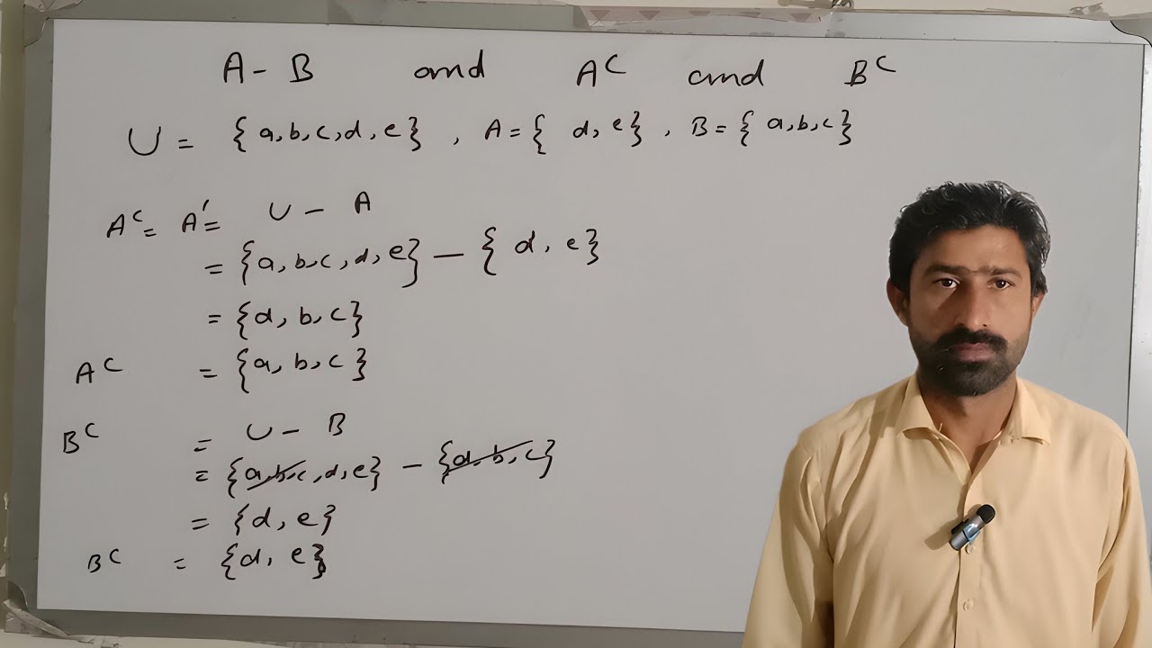 Difference and Complement of Sets | Basic Set Theory Explained