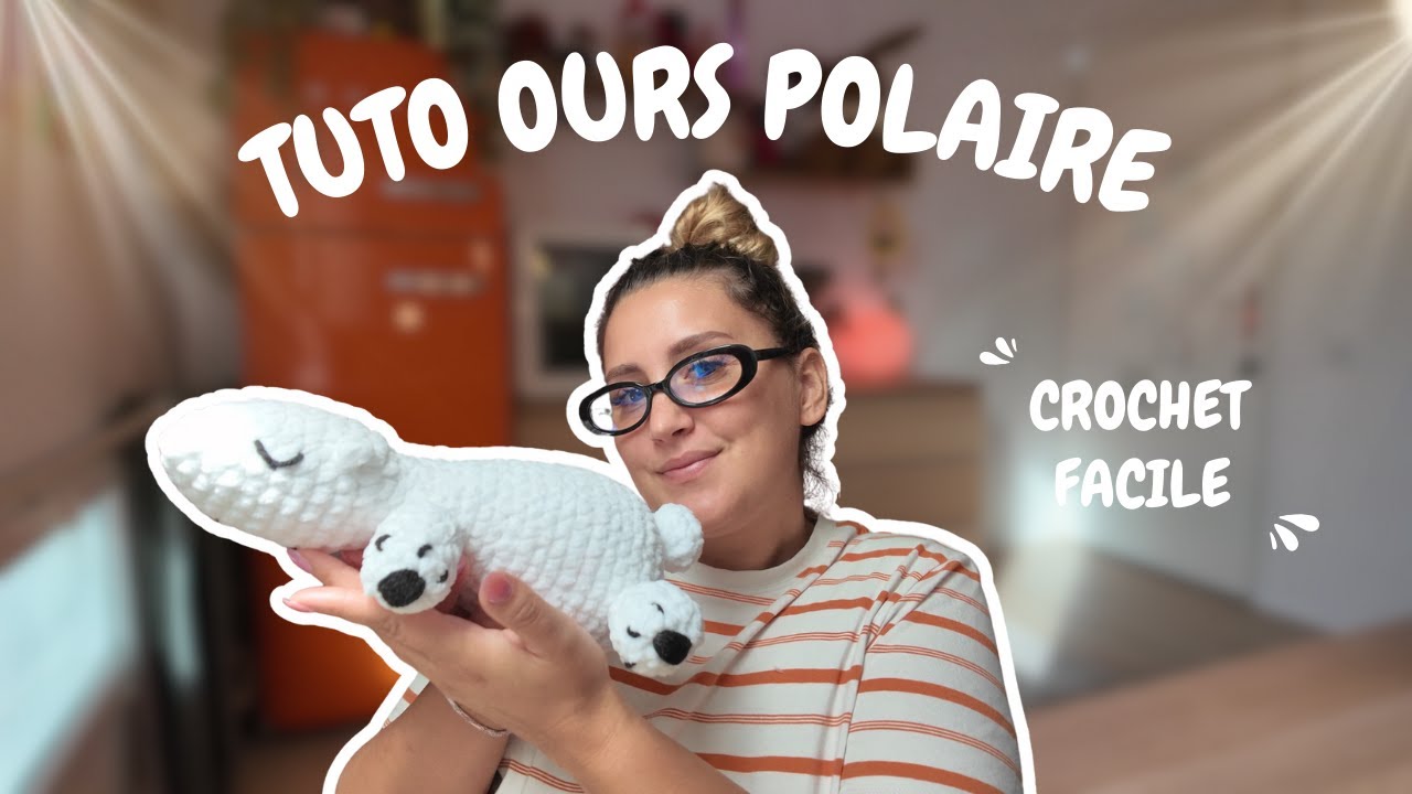 TUTO CROCHET : UN OURS POLAIRE TROP CHOU POUR L'HIVER ❄️🐻‍❄️