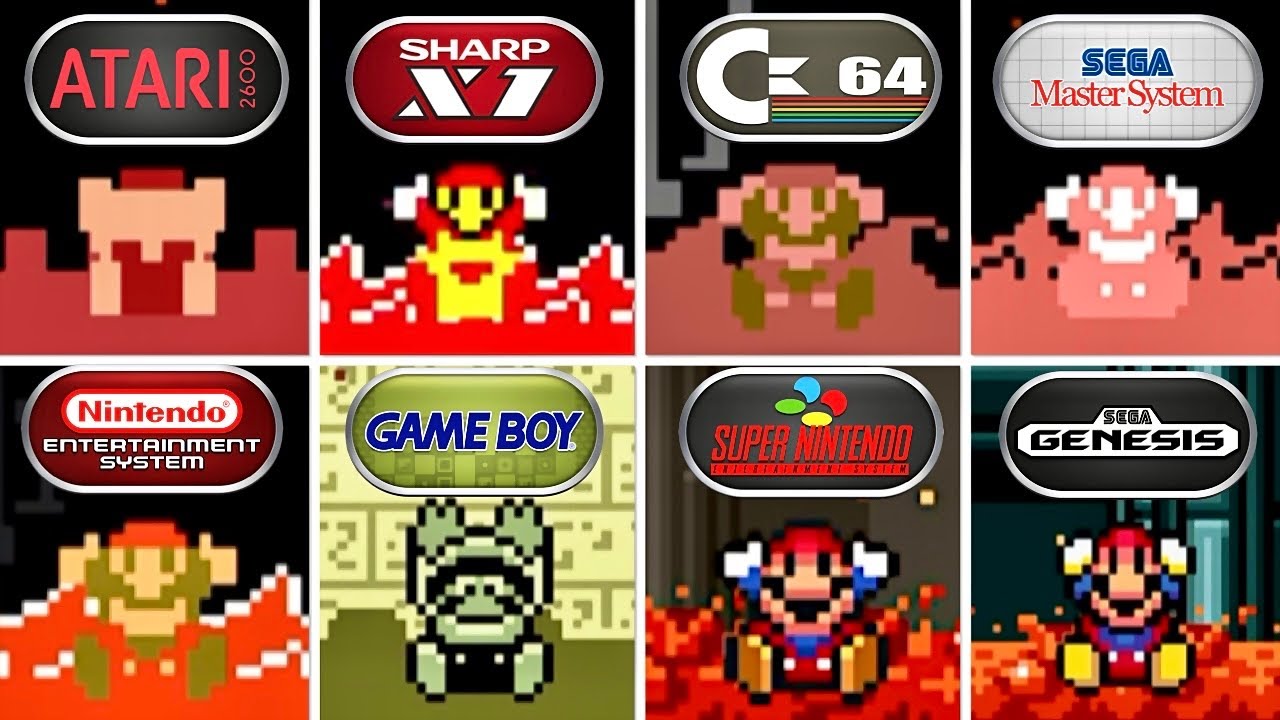 EVOLUTION of MARIO FALLING in LAVA! in Super Mario Bros. Remastered