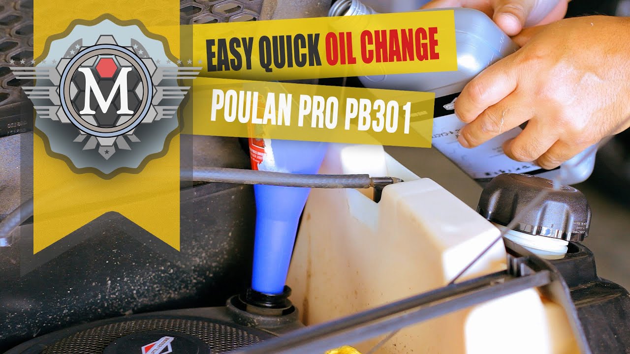 Easy and Quick Oil Change Poulan Pro PB301 Riding Lawn Mower Important Update