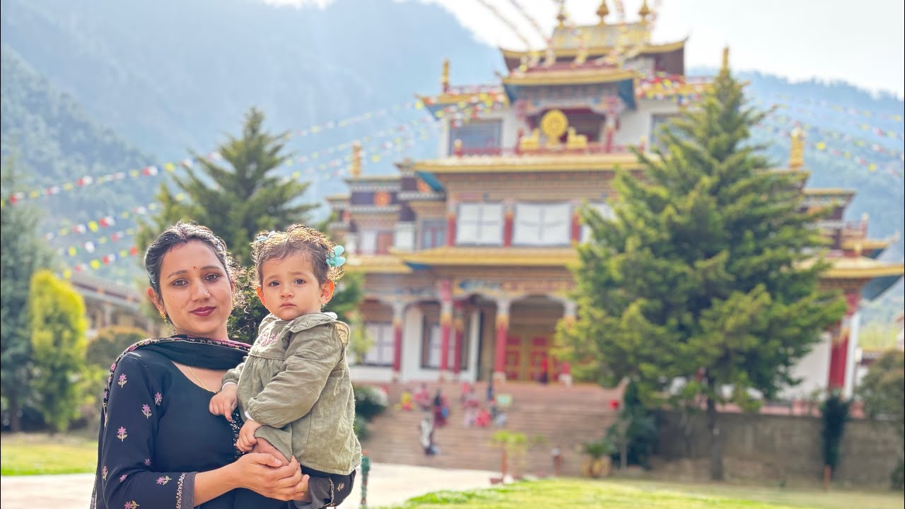 बौध मॉनेस्ट्री जहाँ लोग ध्यान 🧘 और प्रार्थना करने आते हैं |peaceful gompa vlog| #minivlog #viral