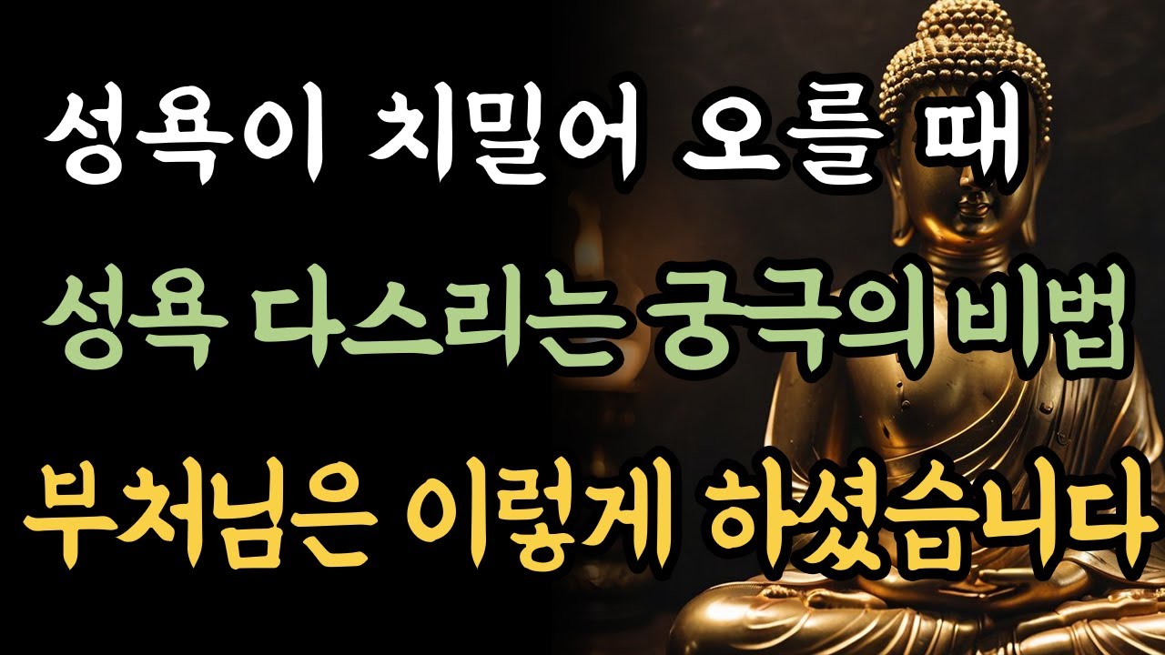 성욕이 치밀어 오를 때, 부처님은 이렇게 하셨습니다 l 불교는 성욕을 죄라 하지 않습니다 l 당신이 지금 참기 힘든 이유, 부처님은 이미 알고 계셨습니다