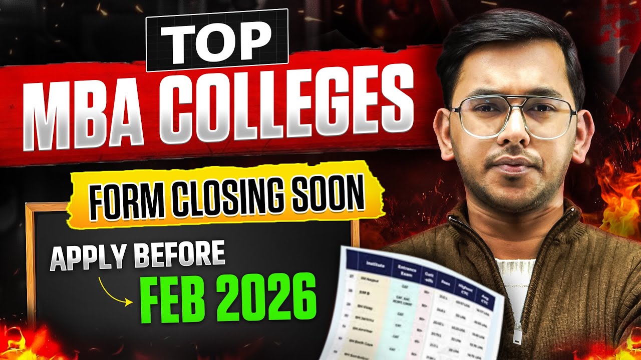 Top MBA Colleges Form Closing Soon! 🚨 | Apply Before Feb 2026 | MBA Admissions 2026 #mba2026