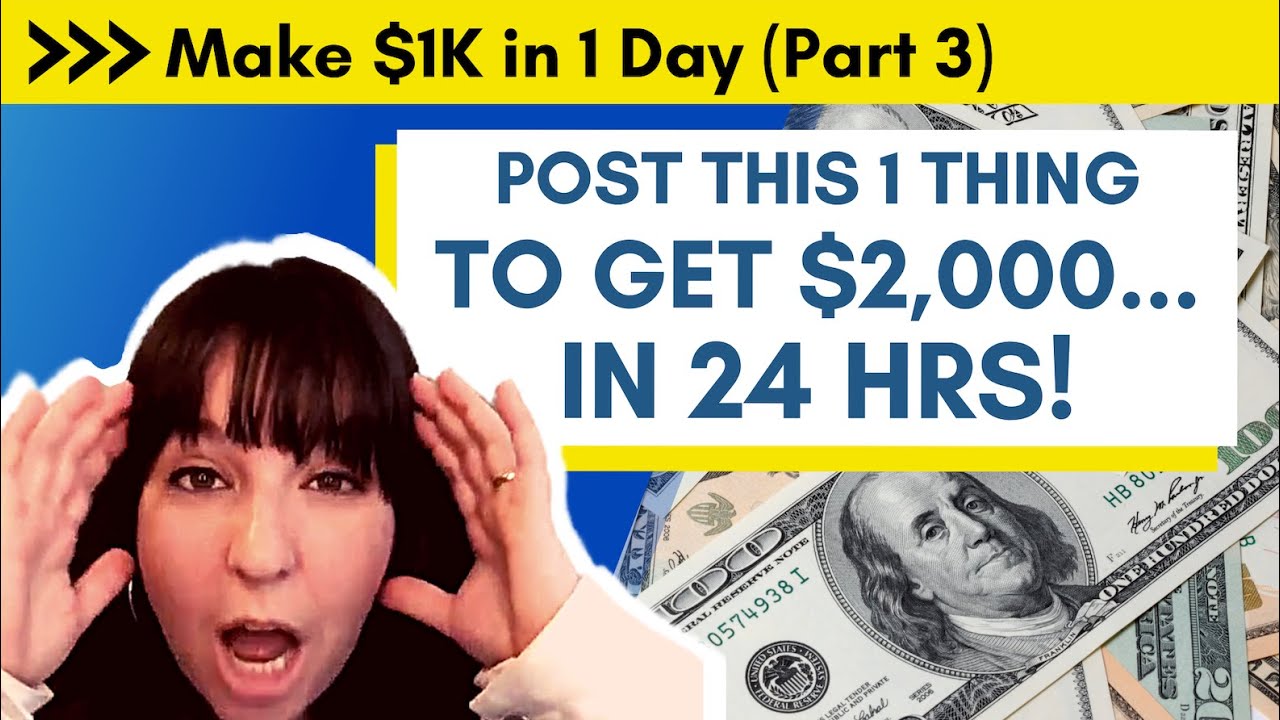 Post 1 Thing to Get $2,000 in 24 Hours so You Can Start Your Preschool! ($1K in 1 Day - Part 3 of 4)