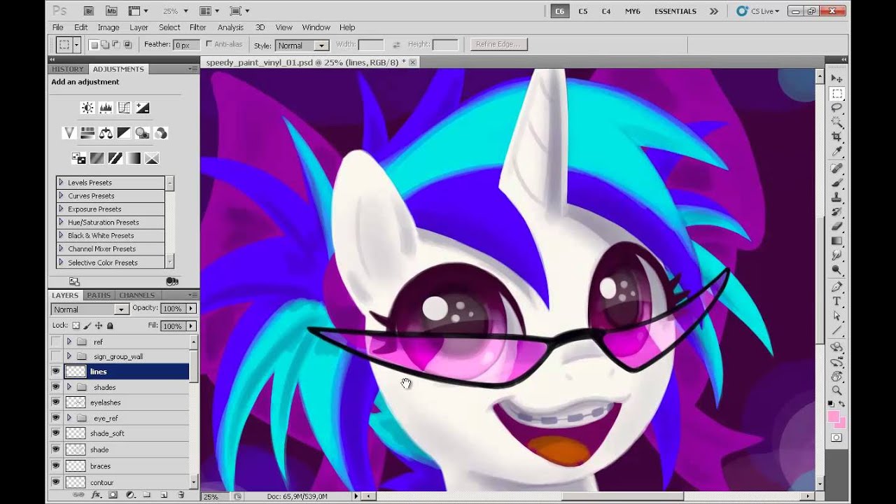 Let's Paint Vinyl Scratch - WUB WUB - Slow Version