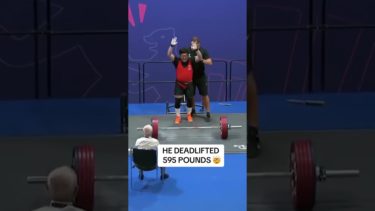 This was AFTER squatting 584 pounds 😳 #weightlifting #specialolympics #berlin