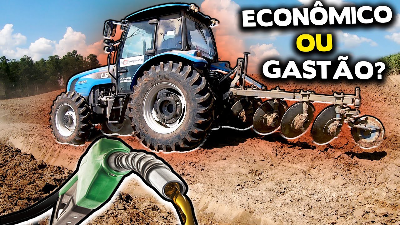 TESTE DE CONSUMO DE COMBUSTÍVEL TRATOR PLUS 80 NO ARADO 4 DISCOS