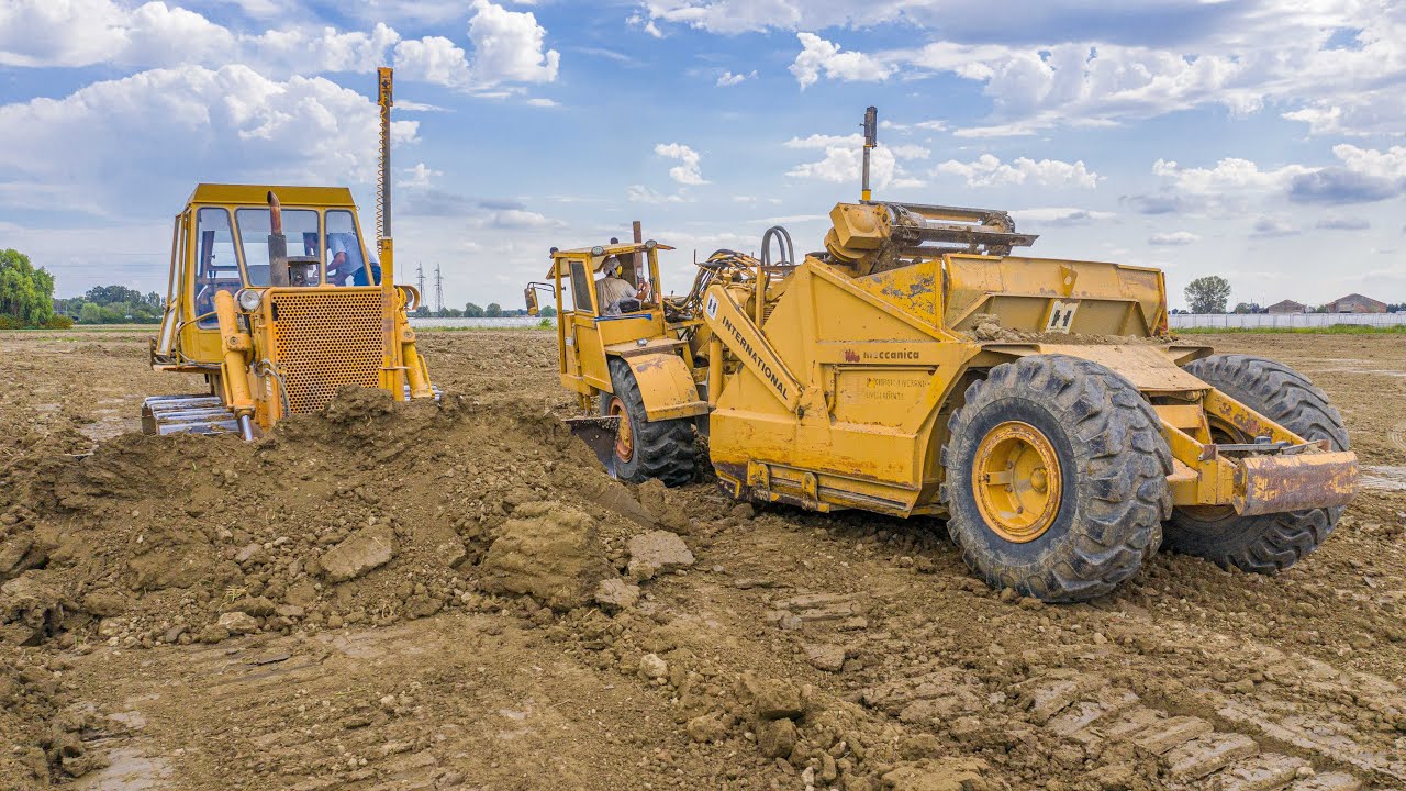CAT D6R XL + Скрепер International E211 (1976 г.) + Fiat-Allis | XXL выравнивание