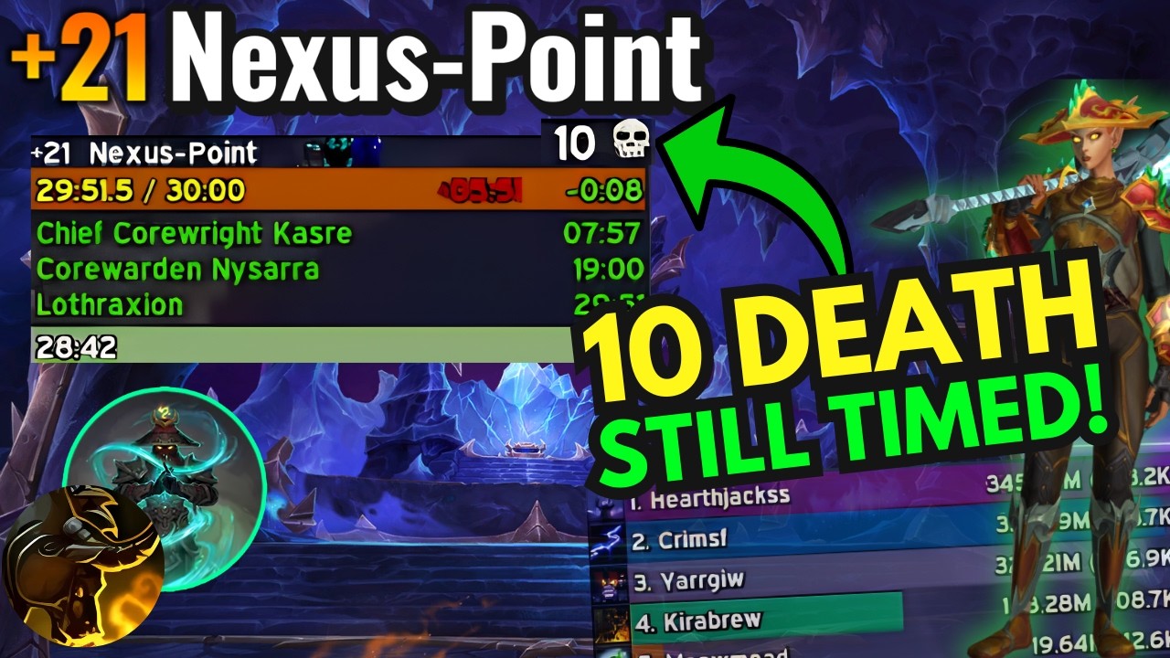 10 Death, Still TIMED A +21 Nexus-Point! | MoH Brewmaster Monk PoV!