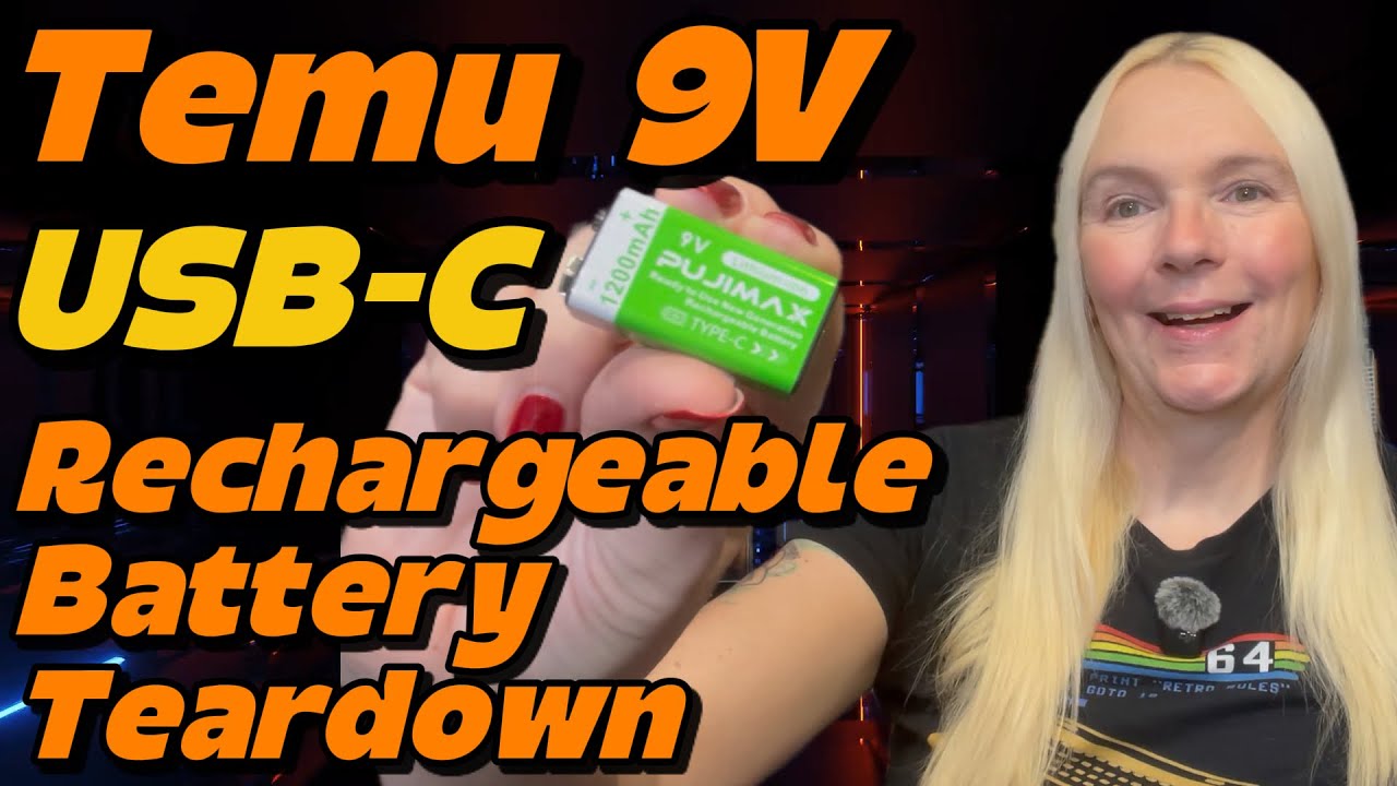 Temu 9V Lithium Rechargeable USB-C Battery Teardown