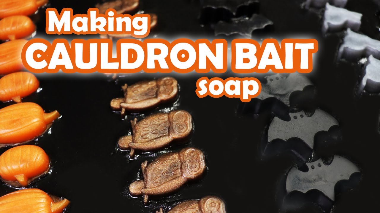 Making CAULDRON BAIT Halloween soap! 🎃🎃🎃 ll artisan soap making