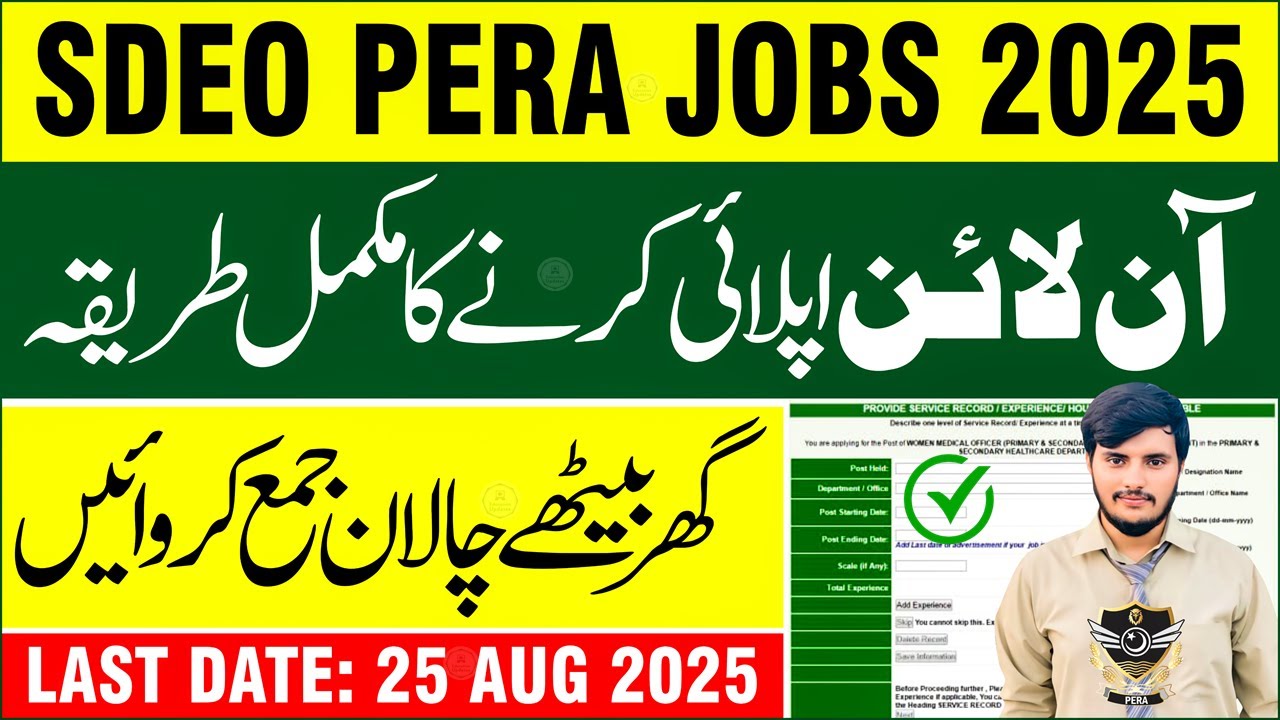 How To Apply Online For PPSC Jobs | SDEO Jobs 2025 Apply Online | SDEO PERA Test Preparation
