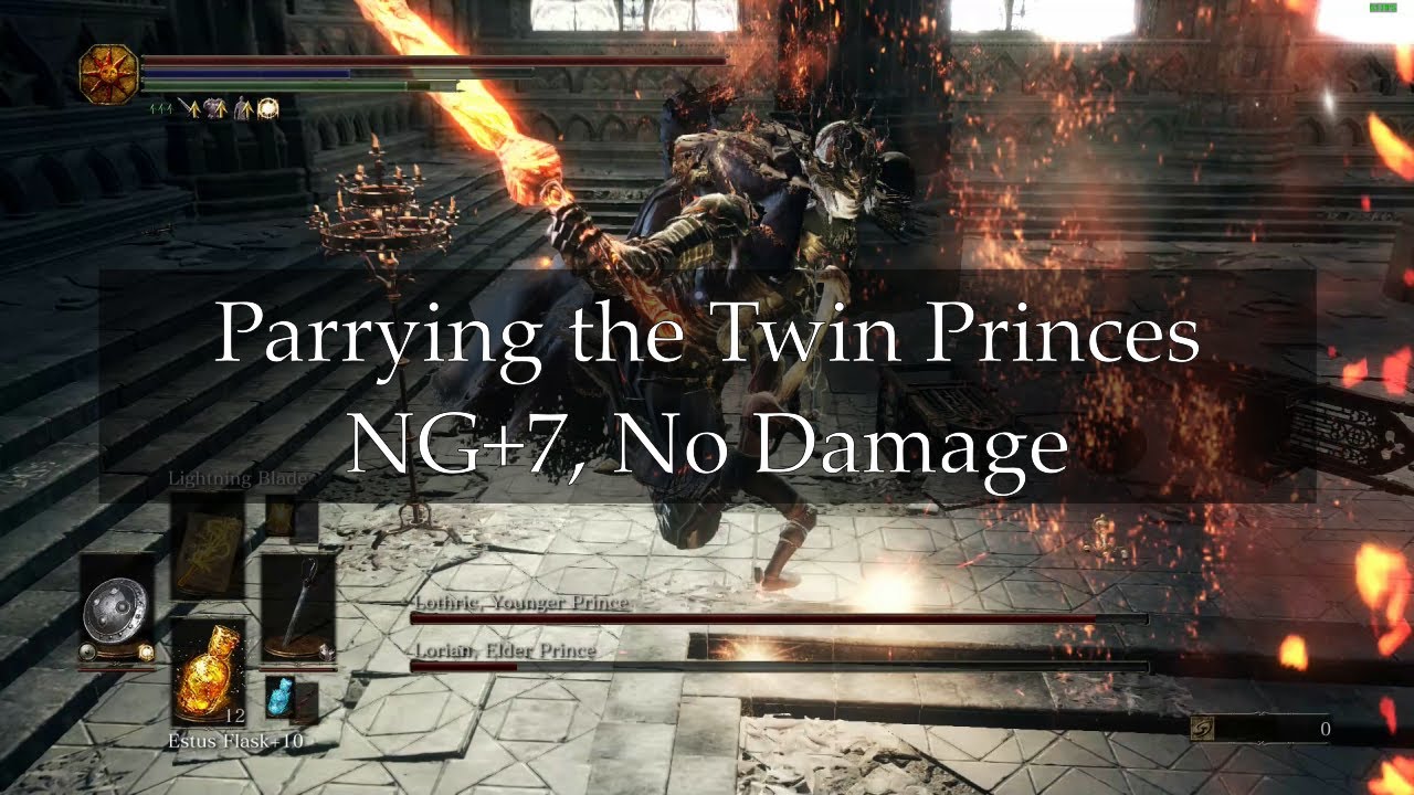 Dark Souls III - Parrying the Twin Princes - NG+7, No damage