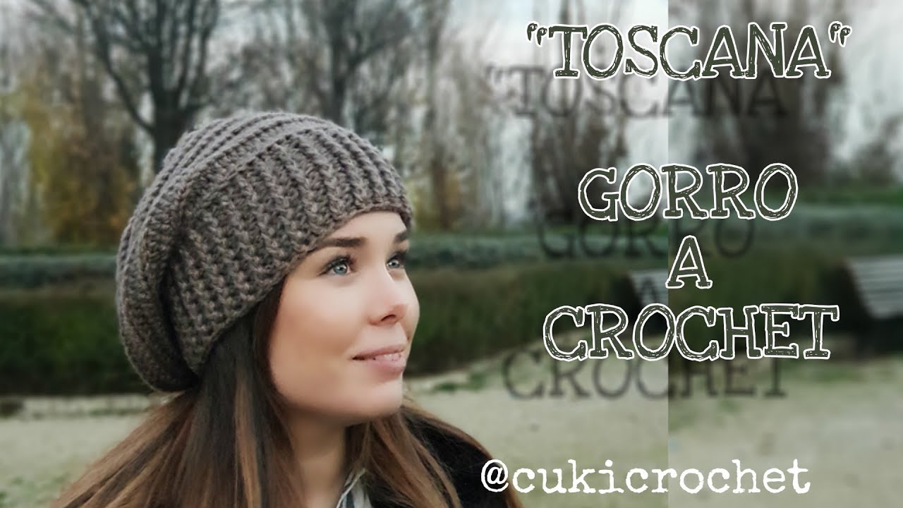 TEJER GORRO A CROCHET / GANCHILLO. TIPO BOINA. 