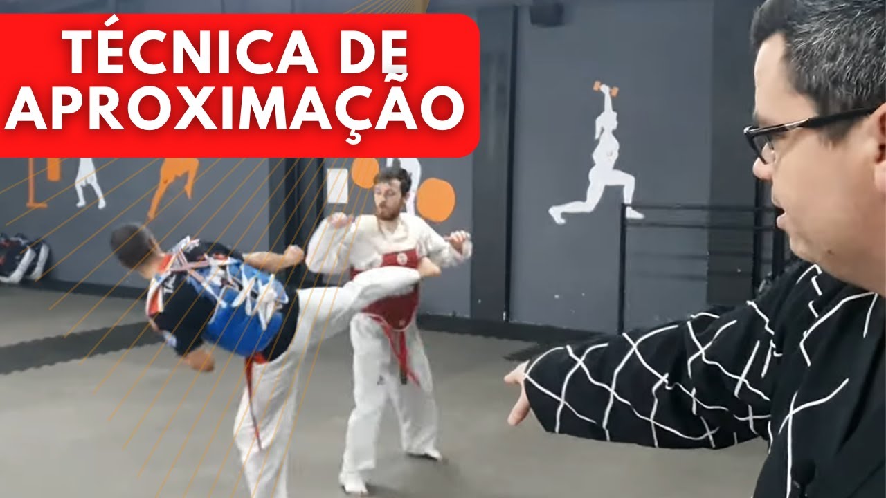 Treino de Taekwondo com movimentação para competição