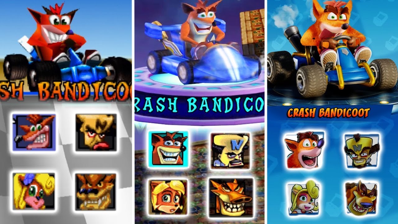 CTRNF vs CTR vs CNK Characters Comparison | Crash Team Racing Nitro-Fueled