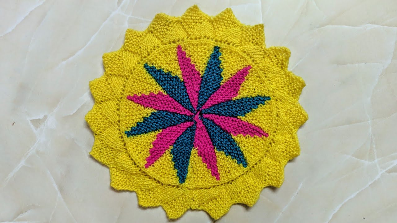 TABLE MAT/ POOJA AASAN / DOOR MAT KNITTING in EASY STEPS । आसान तरीके से सीखें । #