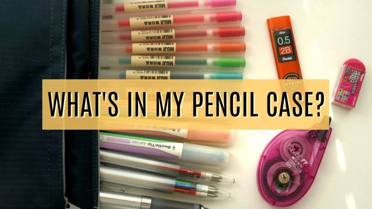 WHAT’S IN MY PENCIL CASE? + swatches | study w/ sam | thesamuelsamuel