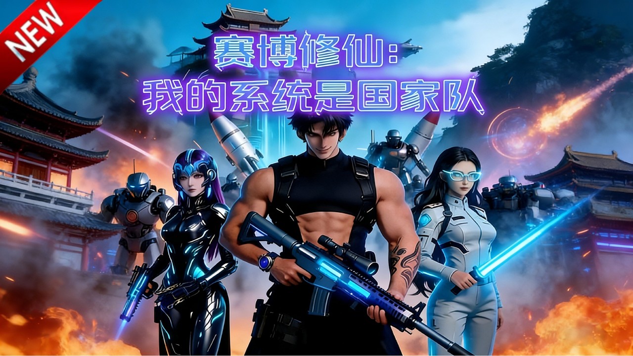 💥【新番上线】被传送到修仙星球，靠收集现代武器反杀修仙者，用科技碾压仙侠！《赛博朋克：我的系统是国家队》全集 Multi SUB #热血 #漫剧 #动漫魔女