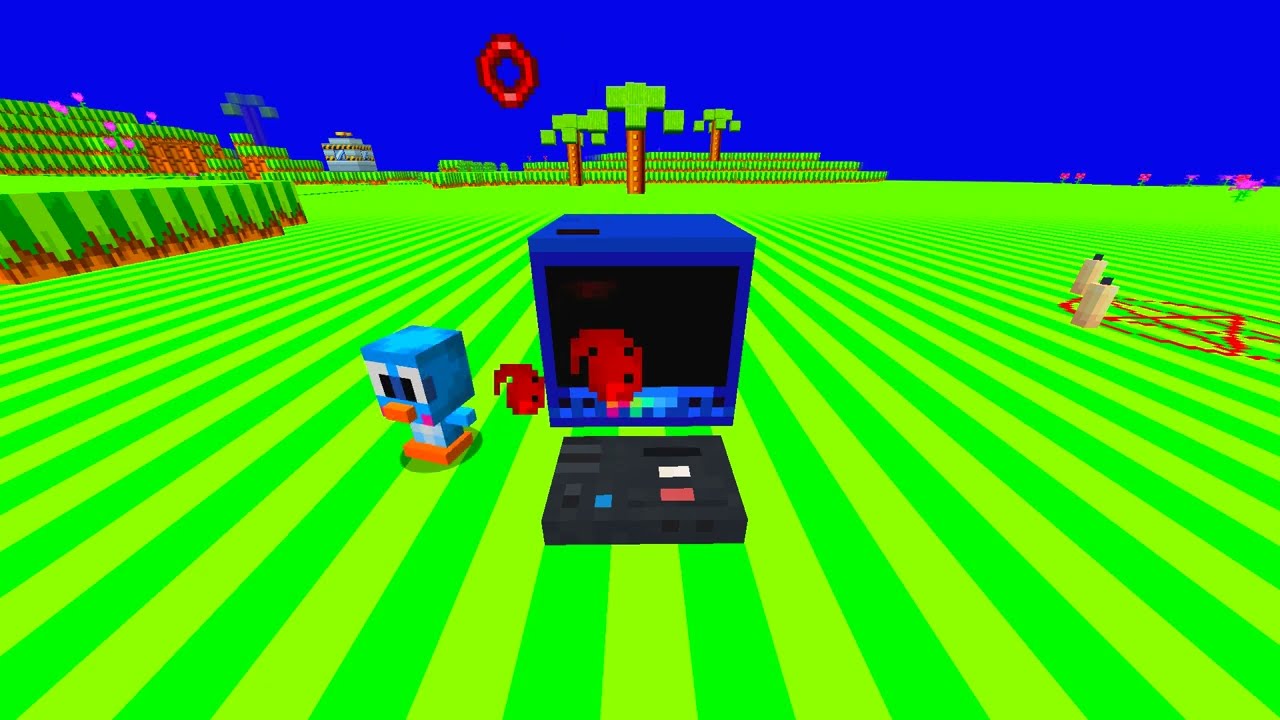 Sonic mod in Minecraft