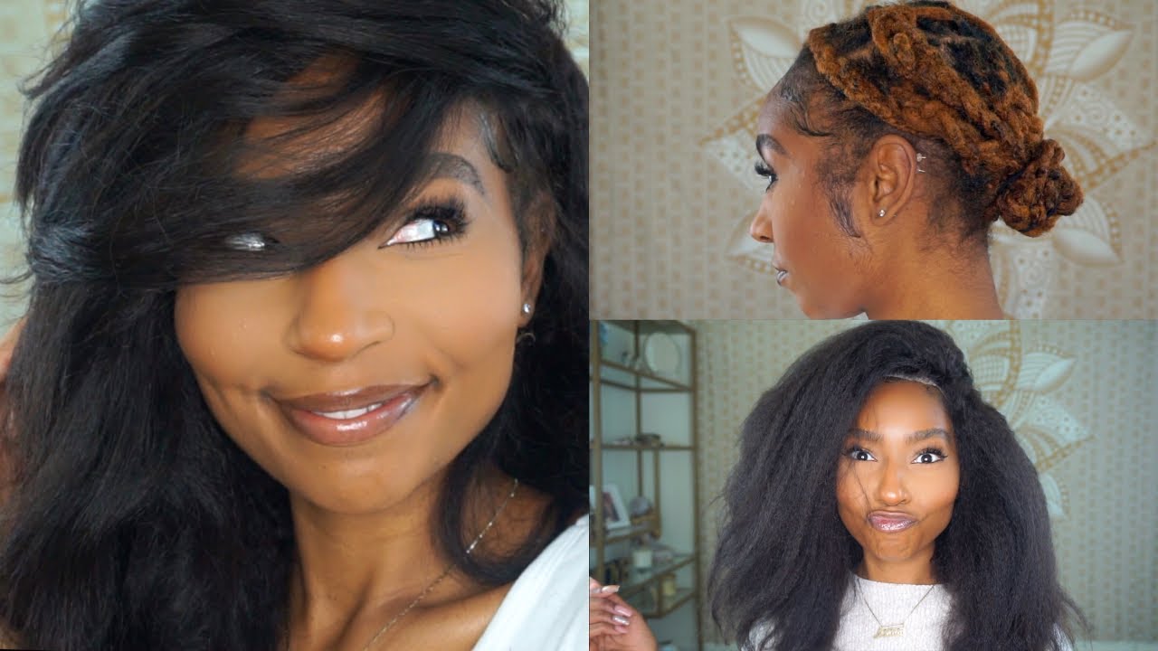 How to: Put Wigs over Locs with Cutie Pie Tresses Kinky Straight Wig