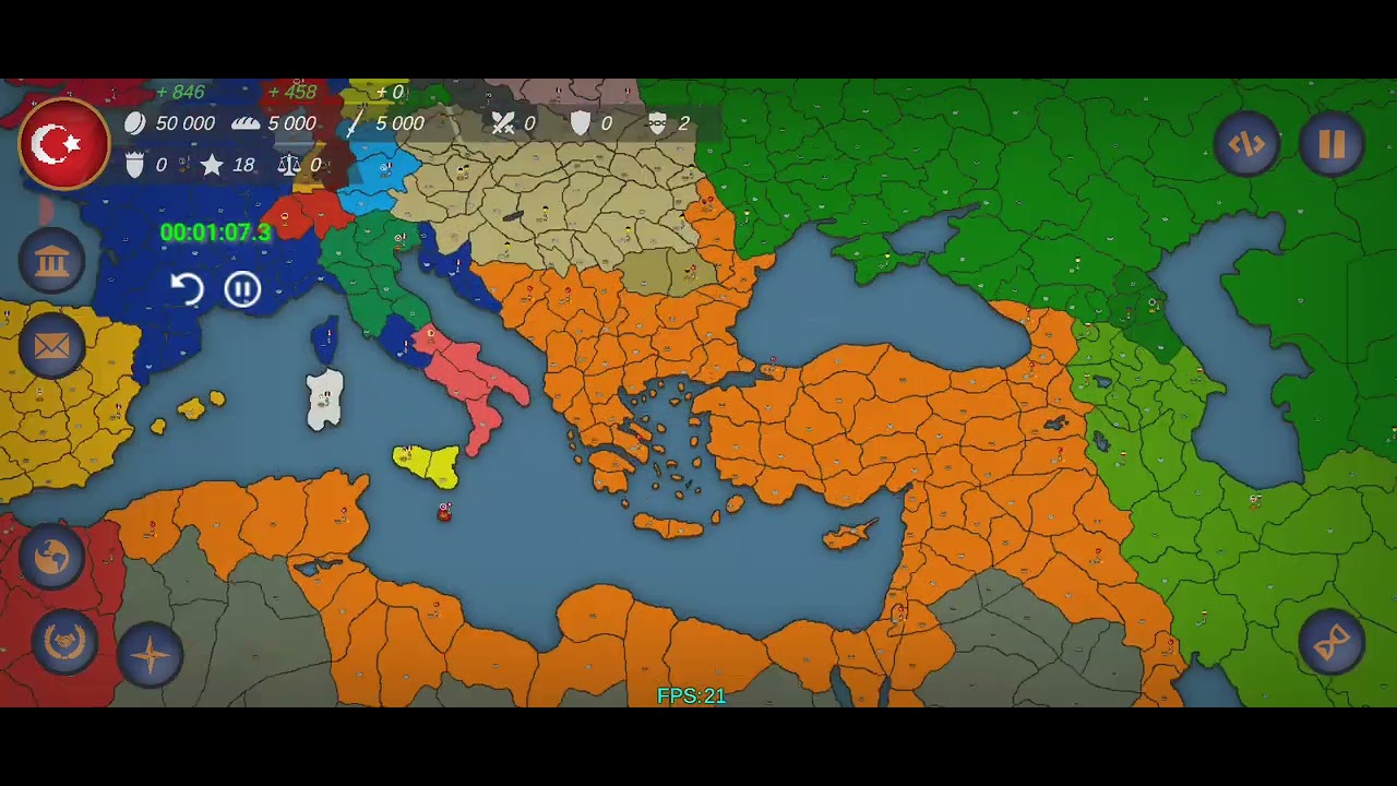 Our Empire Remake [Android] 1812 Scenario | Ottoman Empire | Lose% (1:53.100)