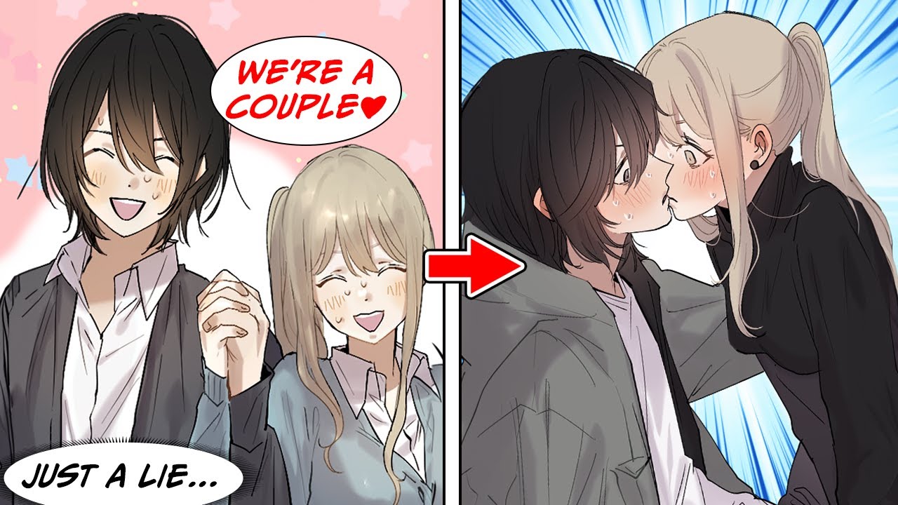 [Manga Dub] I pretended to be her boyfriend but couldn't hold myself back and kissed her [RomCom]