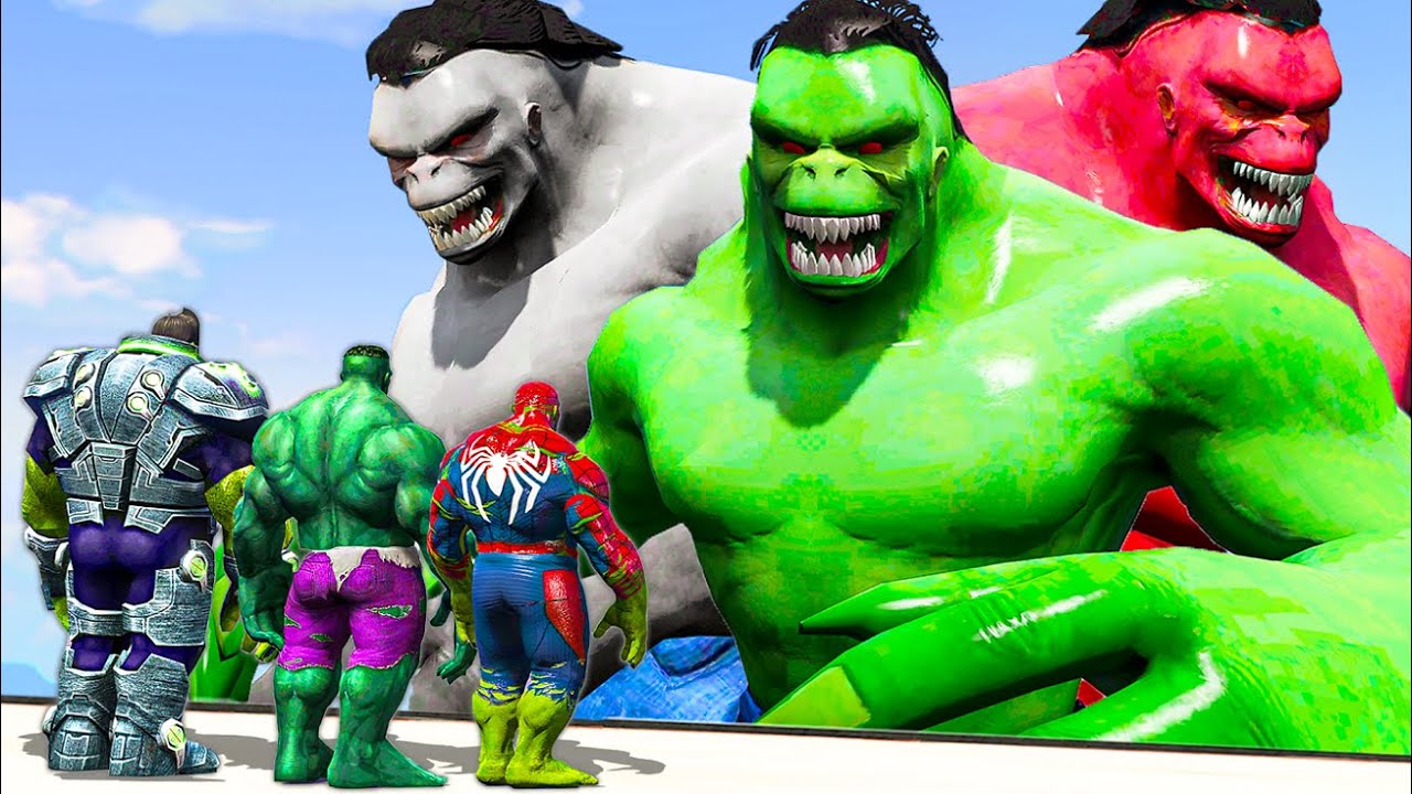 Team Hulk 2099 vs Spider-Hulk & Immortal Hulk - What If Battle Superheroes