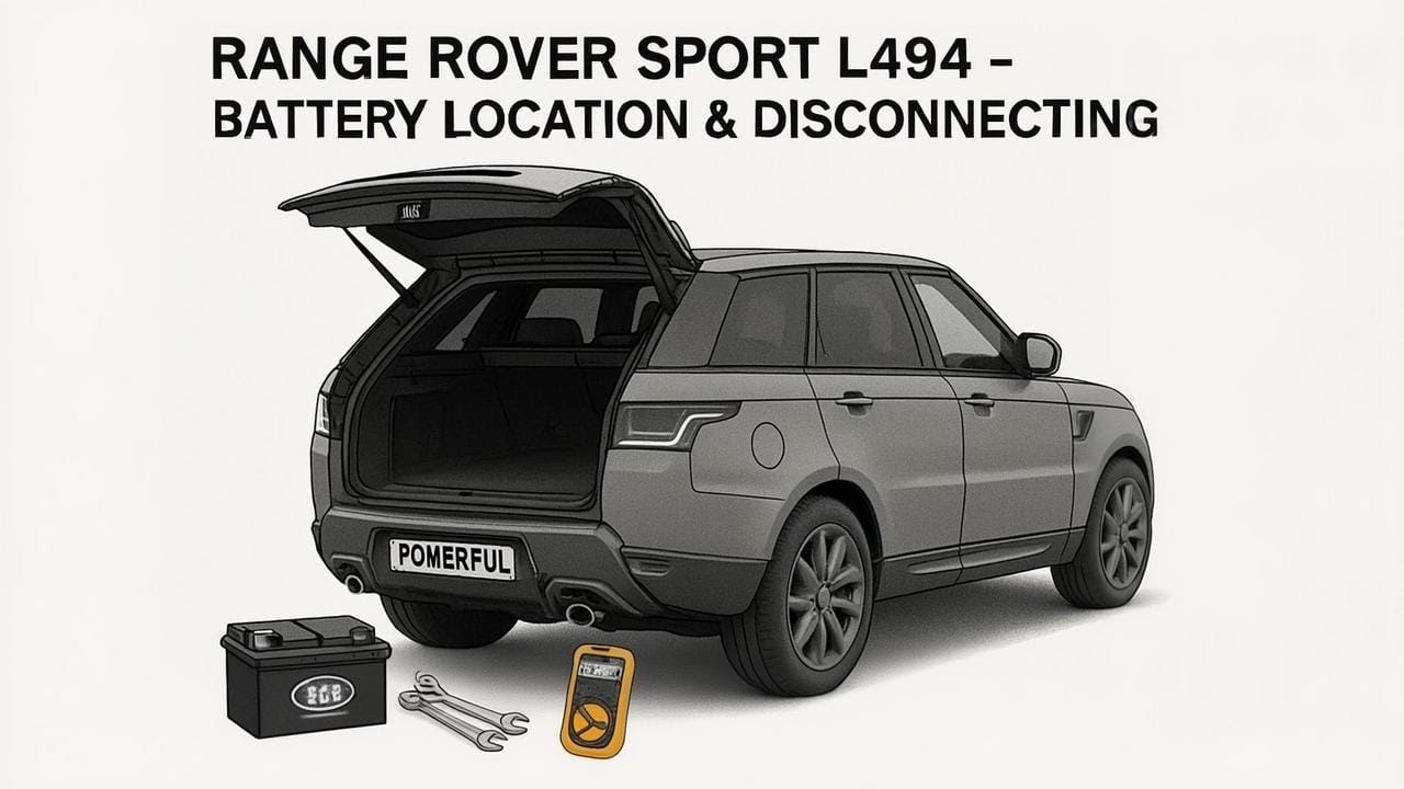 How To Disconnect Battery on Range Rover Sport L494 / Main Battery Location
