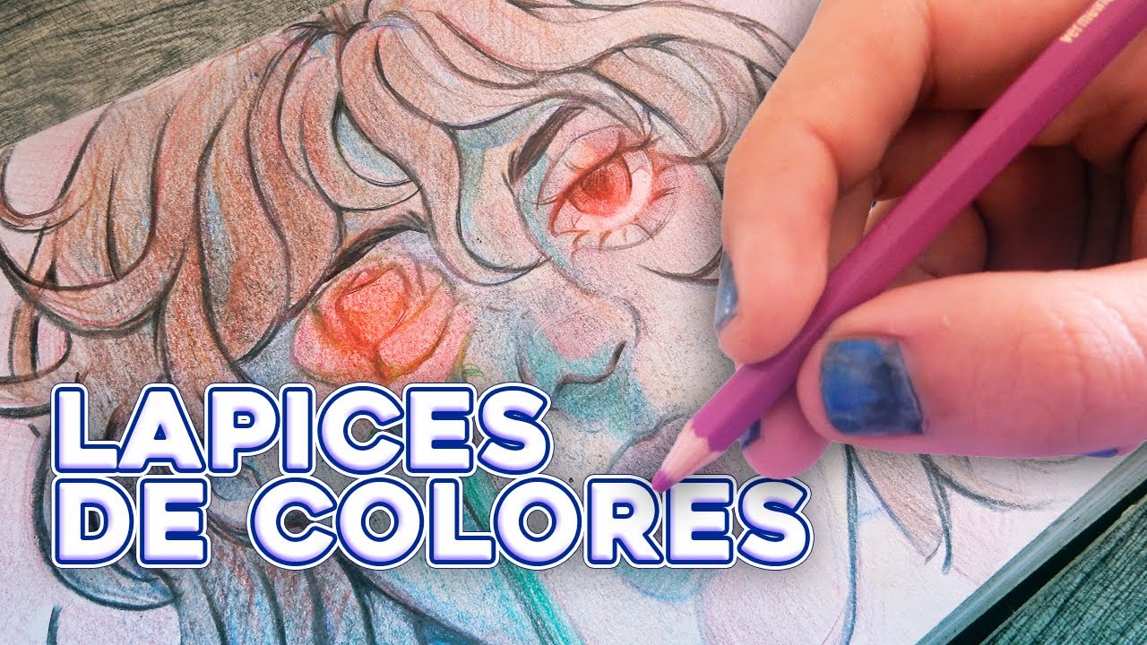 Cómo pinto con LAPICES DE COLORES | materiales escolares 💖 | proceso explicado