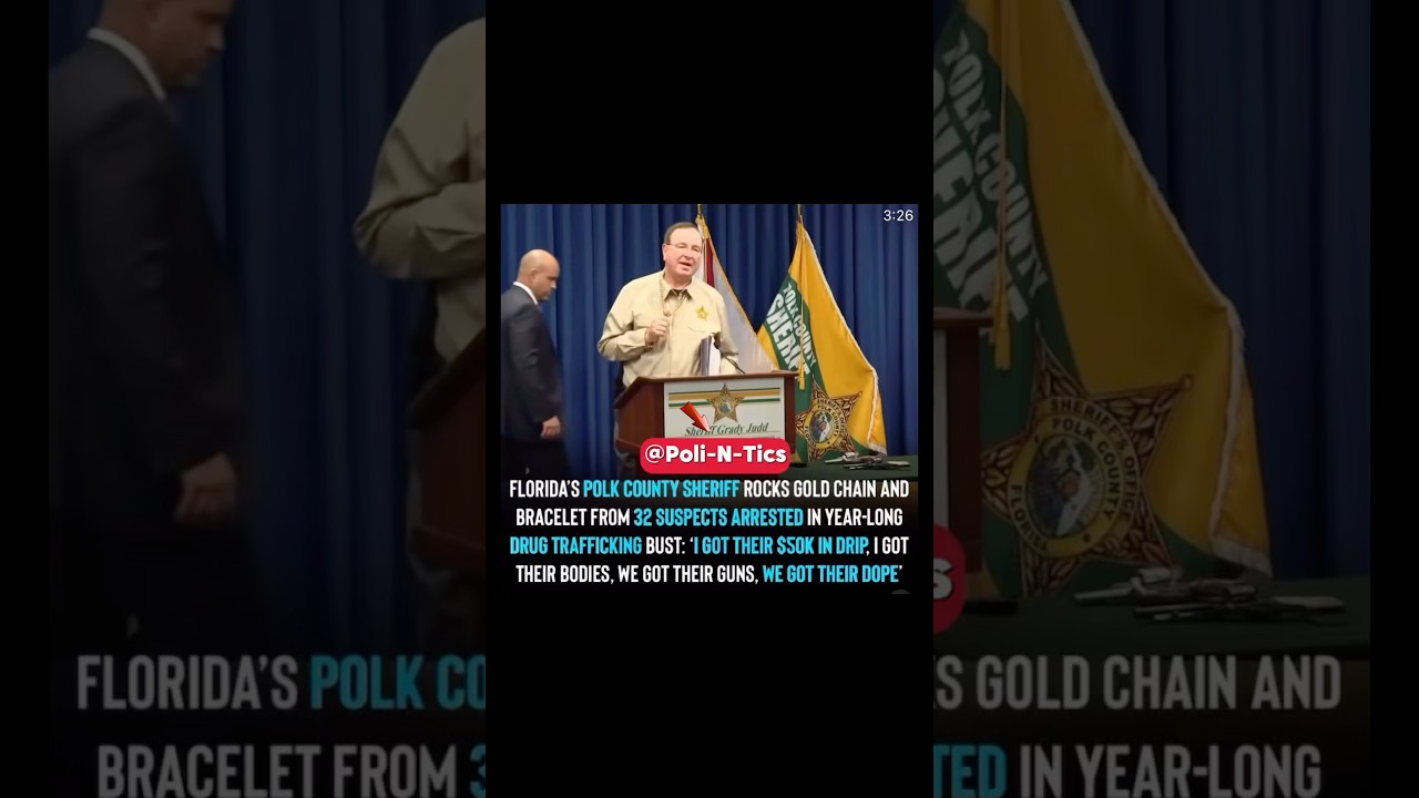 Florida’s Polk County Sheriff rocks gold chain from the arrested suspects!