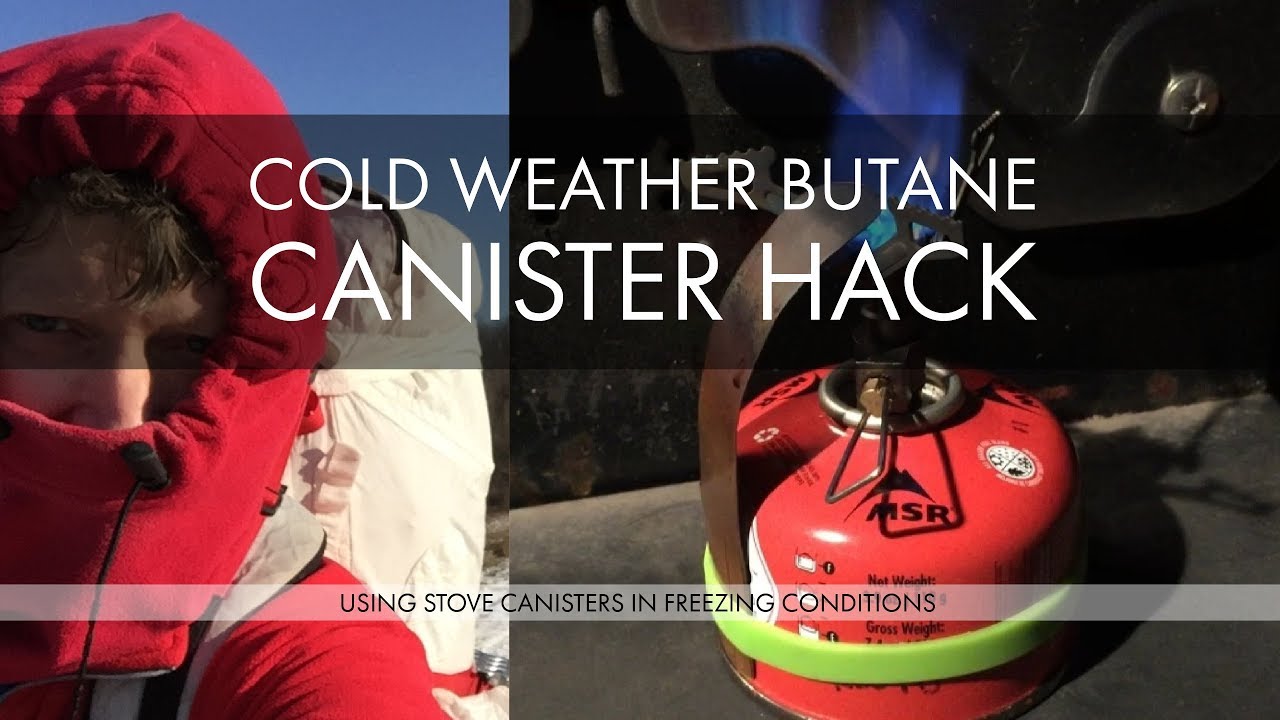 Butane Canister Stove Winter Hack - Running Below 20°F - moulder strip