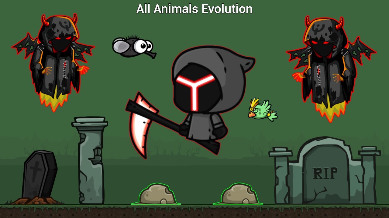 All Animals Evolution Epic Laser Reaper Kills Boss And Players (EvoWorld.io)