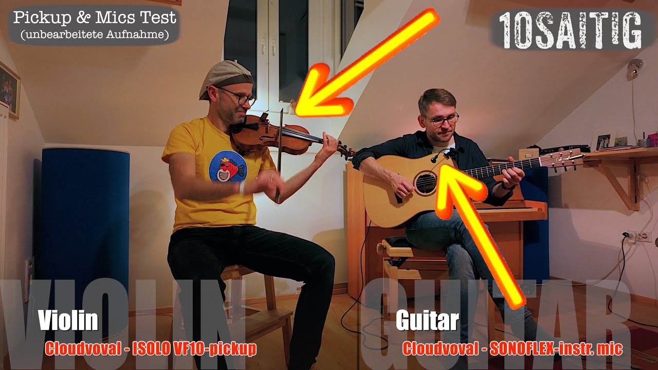 Soundvergleich CLOUDVOCALpickupsystem ISOLO und Instrumentenmikrofon SONOFLEX mit 