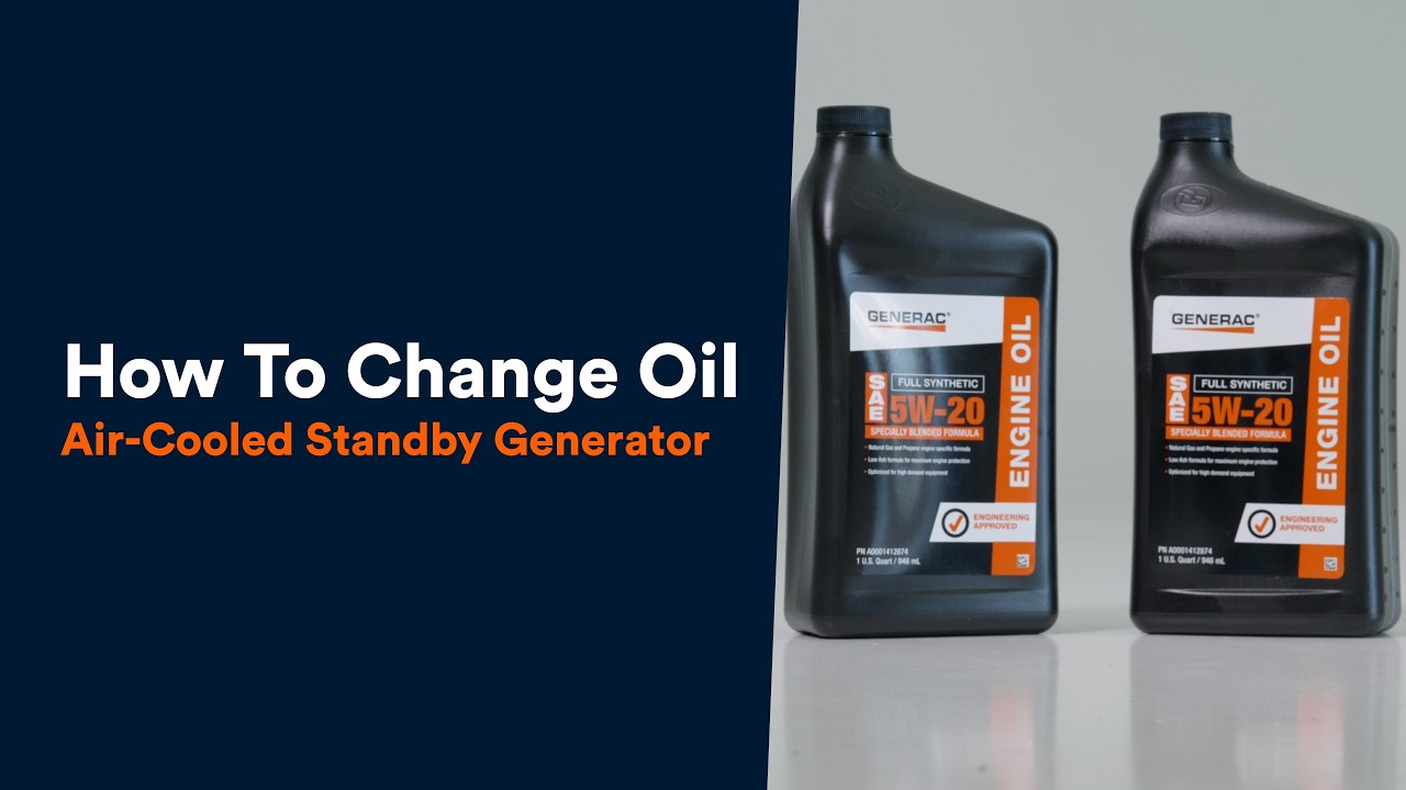 How to Change the Oil in a Generac Air-Cooled Home Standby Generator