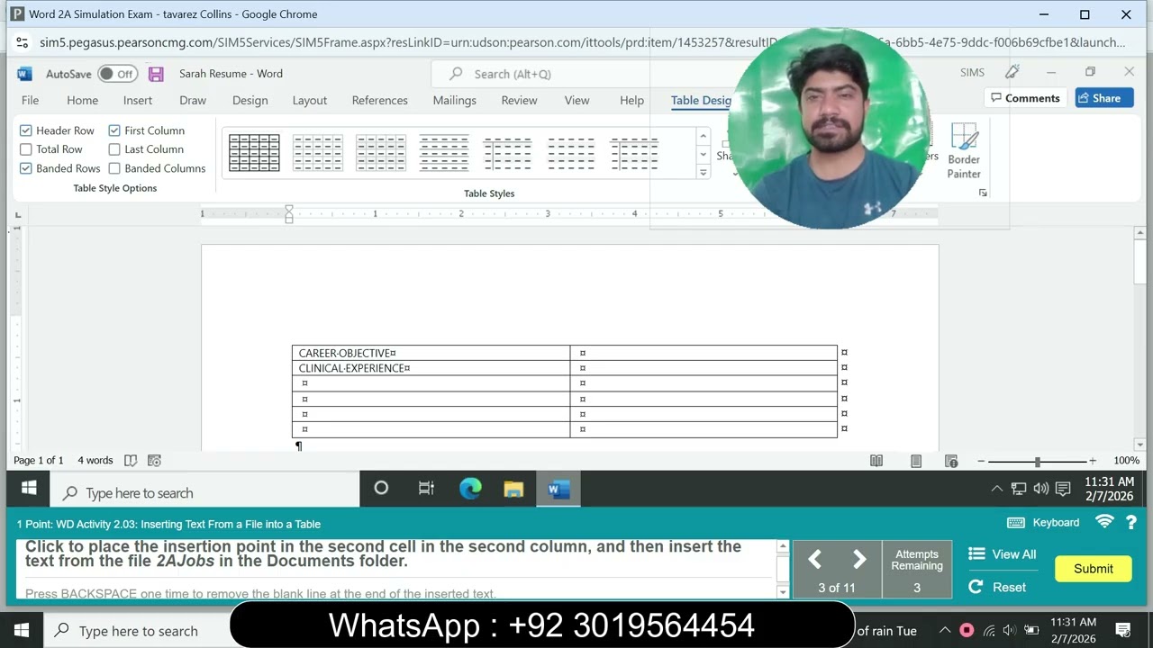 Word 2A Simulation Exam | word 2A Simulation Exam | Word 2A and 2B Simulation Exam