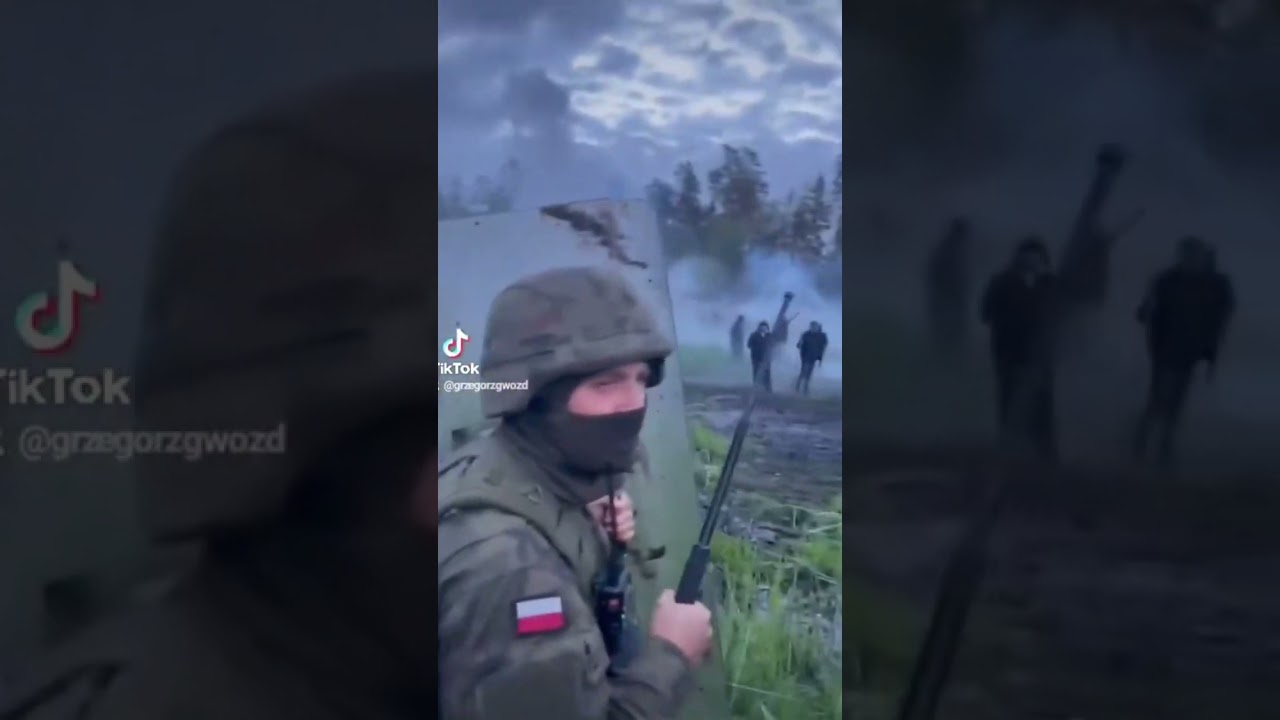 Polish border guards and illegal migrants clash at the Polish-Belarusian border.