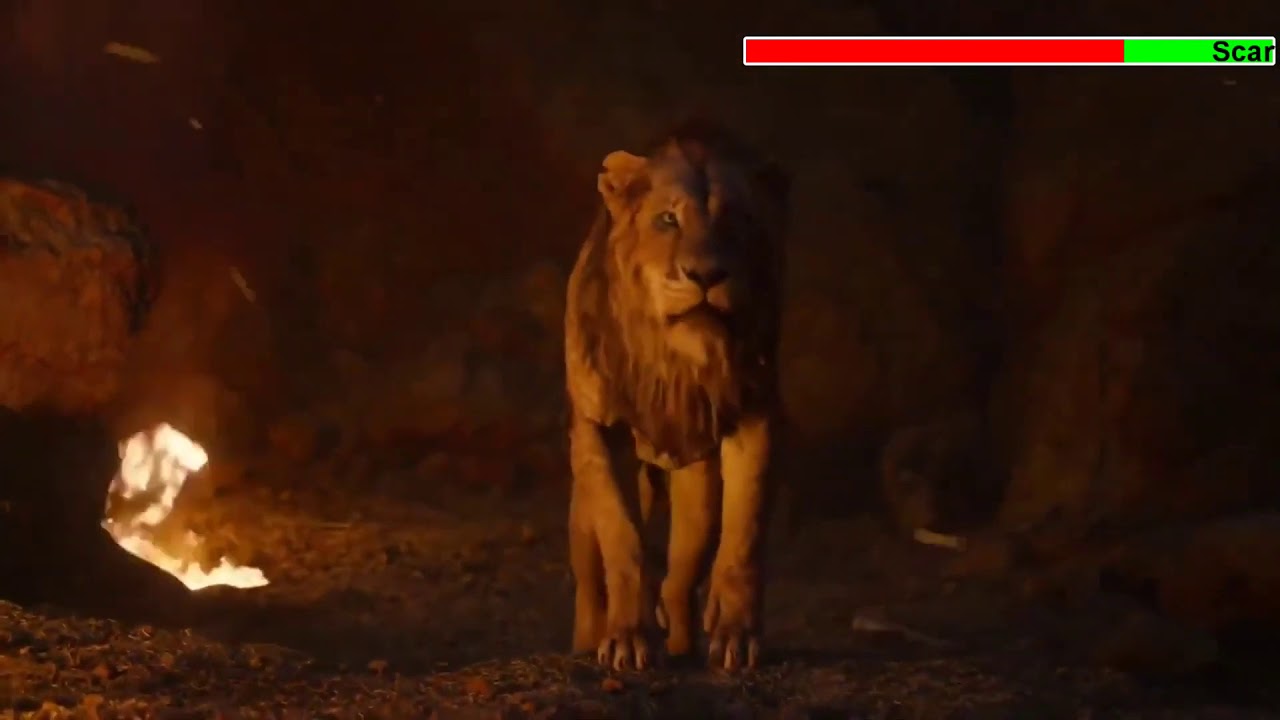 Король Лев (2019) Финальная битва с полосками здоровья