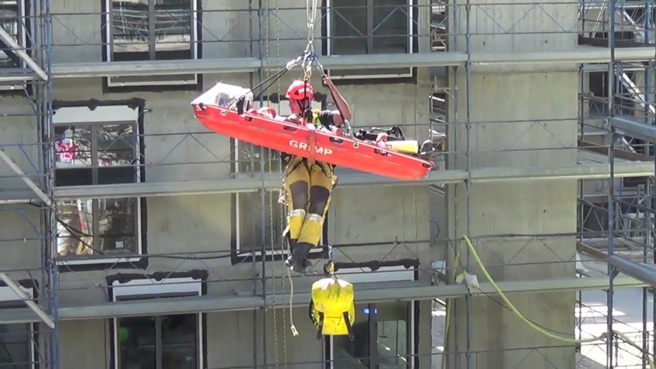 Pompiers Genève - Accident de chantier à Cologny