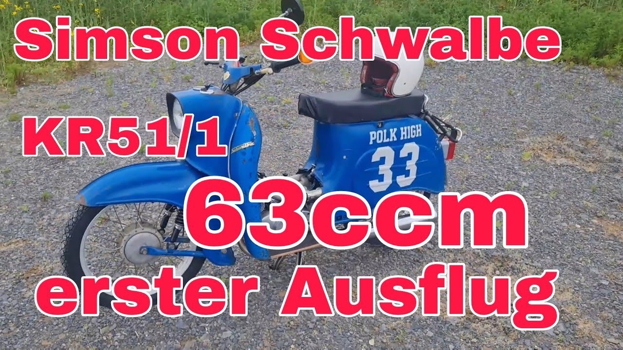 Simson Schwalbe KR51/1  Jwsport.de / 63ccm / erster Ausflug