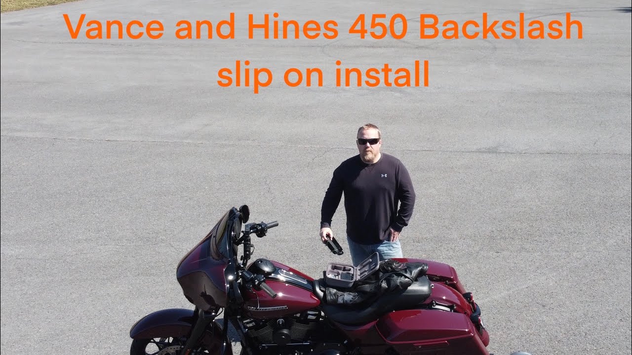 Street Glide Vance and Hines 450 Backslash Slip on install