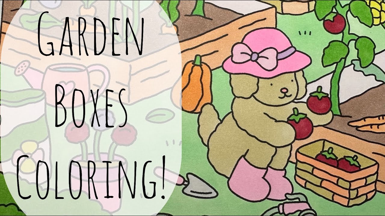 Color with me! Bobbie Goods Winter/Fall - Garden Boxes Coloring Page!