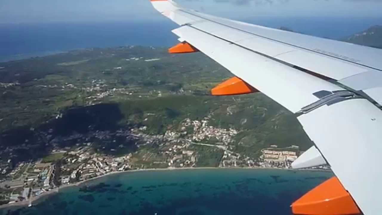 Landing at Corfu (Kerkyra) Views of the south of the island HD