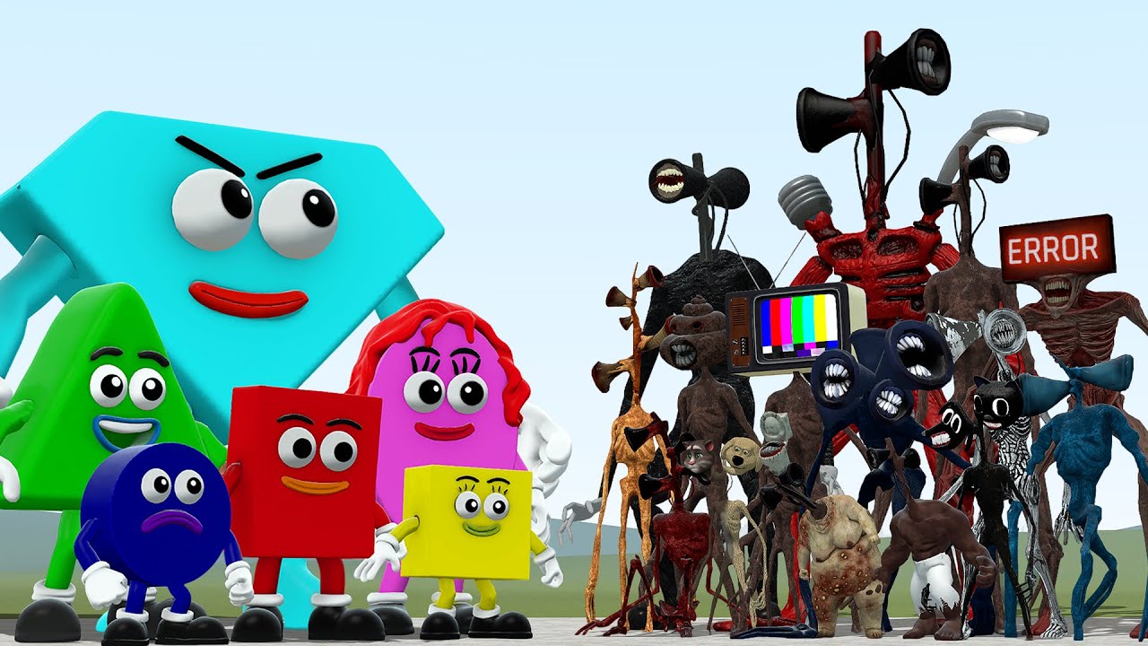 В Garry's Mod все существа, кроме статуэток, сражаются против всех сиреноголовых.